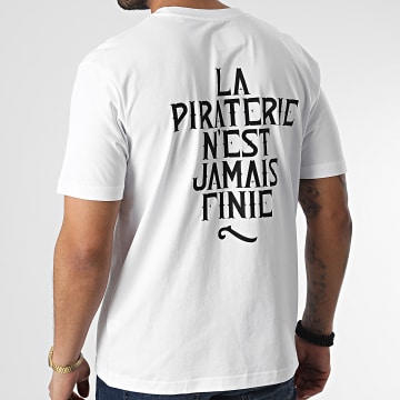  Piraterie Music - Tee Shirt Oversize Large LPNJF Blanc Noir