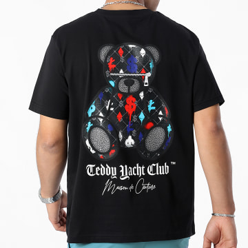  Teddy Yacht Club - Tee Shirt Oversize Large Maison Couture Art Edition Noir