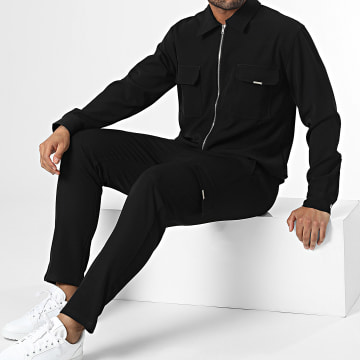  Frilivin - Ensemble Veste Zippée Et Pantalon Cargo Noir
