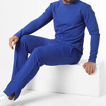  Frilivin - Ensemble Tee Shirt Manches Longues Et Pantalon Jogging 5820 Bleu Roi