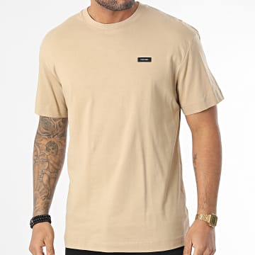  Calvin Klein - Tee Shirt Cotton Comfort 0669 Beige Foncé