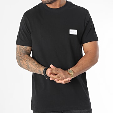 Calvin Klein - Camiseta Shrunken Badge 2468 Negro