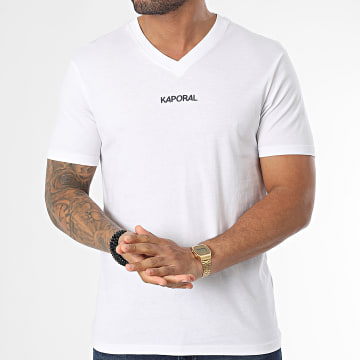  Kaporal - Tee Shirt Col V Seterm Blanc
