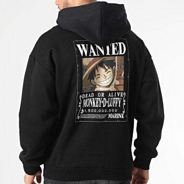  One Piece - Sweat Capuche Oversize Wanted Luffy Noir