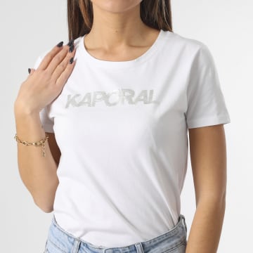  Kaporal - Tee Shirt Femme Jasic Blanc Argenté