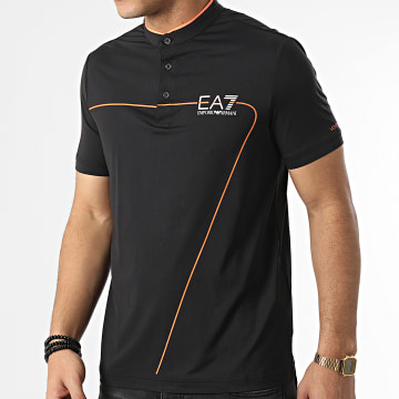  EA7 Emporio Armani - Polo Manches Courtes 3RPT31-PJEMZ Noir