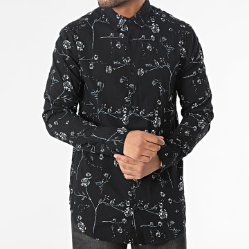  Only And Sons - Chemise Manches Longues Axl Life Noir Floral