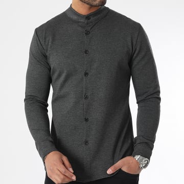  LBO - Chemise Manches Longues 0022 Gris Anthracite Chiné
