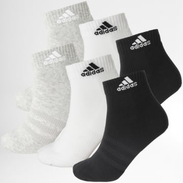 Adidas Performance - 6 Pares De Calcetines Negro Blanco Heather Grey IC1292