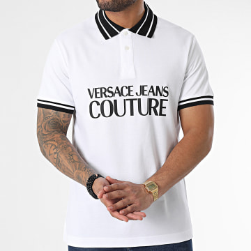  Versace Jeans Couture - Polo Manches Courtes 74GAGT03-CJ01O Blanc