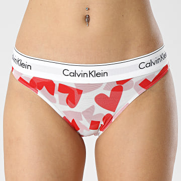  Calvin Klein - Culotte Femme QF7017E Blanc Rouge