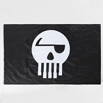 Piraterie Music - Negro Blanco Logo Bandera