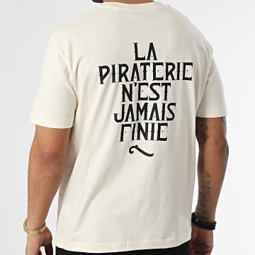  La Piraterie - Tee Shirt Oversize Large LPNJF Beige Chiné Noir