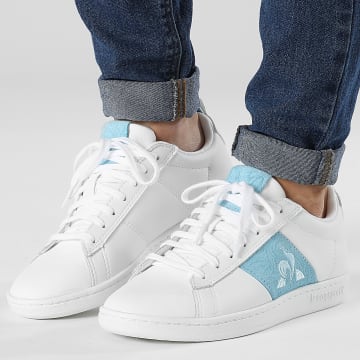  Le Coq Sportif - Baskets Femme Court Classic Plants 2310131 Optical White Sky Blue
