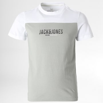  Jack And Jones - Tee Shirt Enfant Dan Blocking Gris Blanc