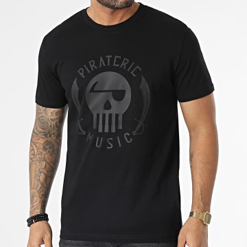 Piraterie Music - Camiseta Logo Negro Negro