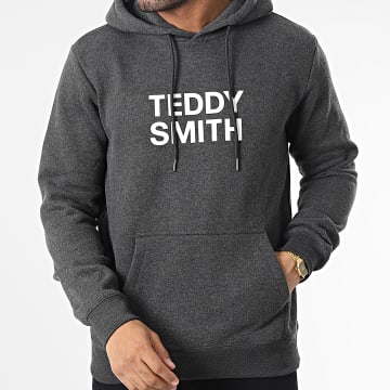  Teddy Smith - Sweat Capuche Siclass 10816368D Gris Anthracite Chiné