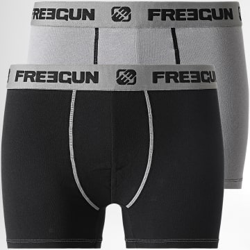  Freegun - Lot De 2 Boxers Ultra Stretch Noir Gris