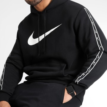  Nike - Sweat Capuche A Bandes Noir
