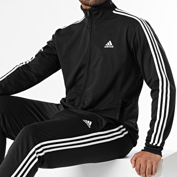 Adidas Sportswear - Tuta da ginnastica a righe nere IC6747