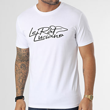  Le Rat Luciano - Tee Shirt Logo Script Blanc Noir