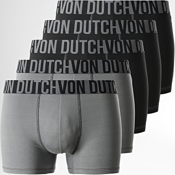  Von Dutch - Lot De 5 Boxers Basic Gris Noir