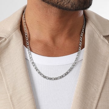 LBO - Figaro 5.5mm Collar de Malla de Plata