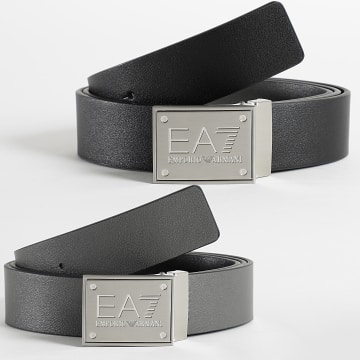  EA7 Emporio Armani - Ceinture Réversible 245524 8A693 Noir Gris