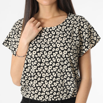 Only - Top mujer Piper Beige Negro