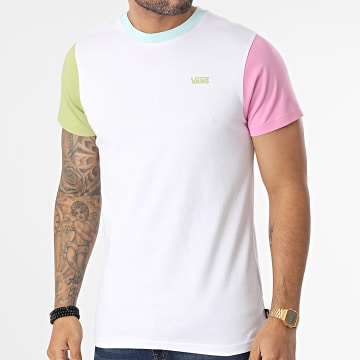  Vans - Tee Shirt Left Chest Colorblock A7RSQ Blanc