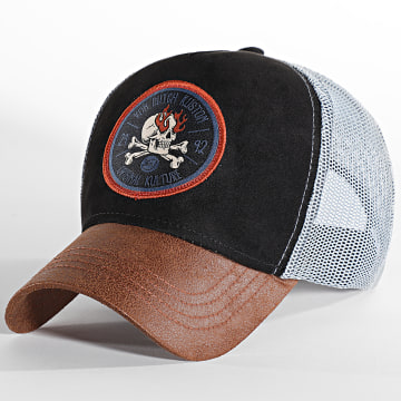  Von Dutch - Casquette Trucker Skull Marron Gris