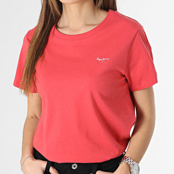  Pepe Jeans - Tee Shirt Femme Wendy Chest Rouge