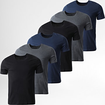  BOSS - Lot De 6 Tee Shirts Classic 50475284 Noir Gris Anthracite Bleu Marine