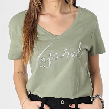  Kaporal - Tee Shirt Femme Jayon Vert Kaki