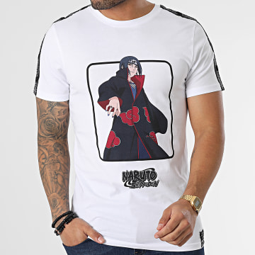  Naruto - Tee Shirt A Bandes Itachi Blanc