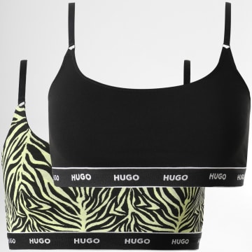  HUGO - Lot De 2 Brassières Femme 50480158 Noir Jaune