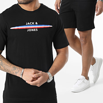  Jack And Jones - Ensemble Tee Shirt Et Short Jogging Kyle Noir