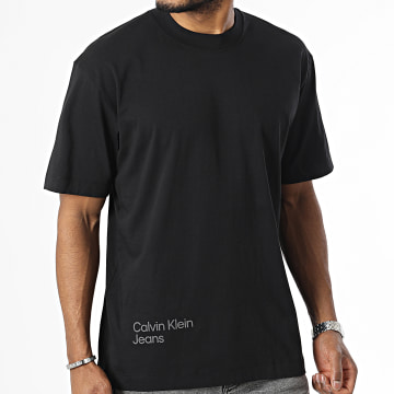  Calvin Klein - Tee Shirt Oversize Large Blurred Colored ADDR 2881 Noir
