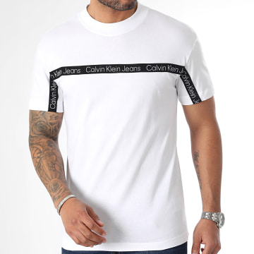  Calvin Klein - Tee Shirt Logo Tape 3253 Blanc