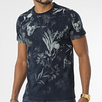  Deeluxe - Tee Shirt Floral Botanical Bleu Marine
