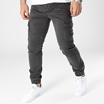  Deeluxe - Pantalon Cargo Garden Gris Anthracite