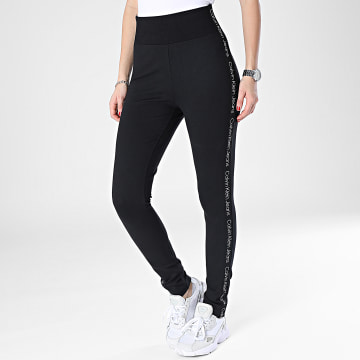  Calvin Klein - Pantalon Jogging Femme A Bandes 0673 Noir