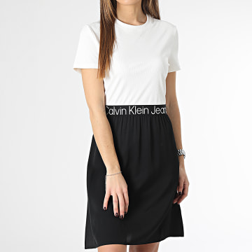 Calvin Klein - Vestido de mujer 0759 Blanco Negro