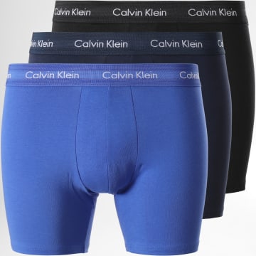  Calvin Klein - Lot De 3 Boxers NB1770A Noir Bleu Roi Bleu Marine