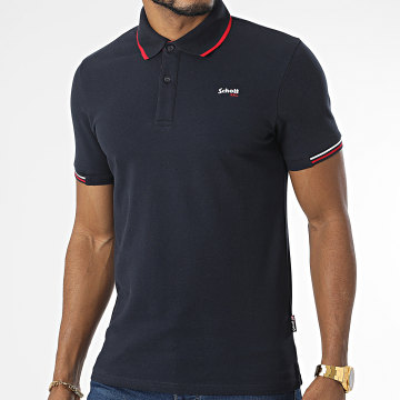  Schott NYC - Polo Manches Courtes Devon Bleu Marine