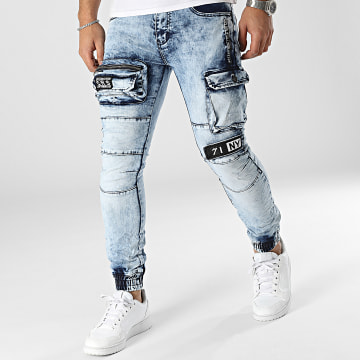  MTX - Jean Slim Cargo Bleu Denim