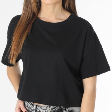  Noisy May - Tee Shirt Crop Femme Malena Noir