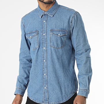  Only And Sons - Chemise Jean Manches Longues Bane Bleu Denim