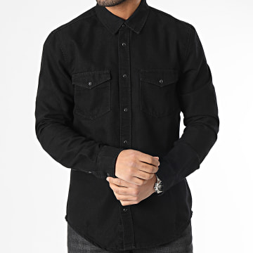  Only And Sons - Chemise Jean Manches Longues Bane Noir