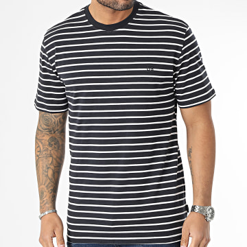  Only And Sons - Tee Shirt Henry Bleu Marine Blanc